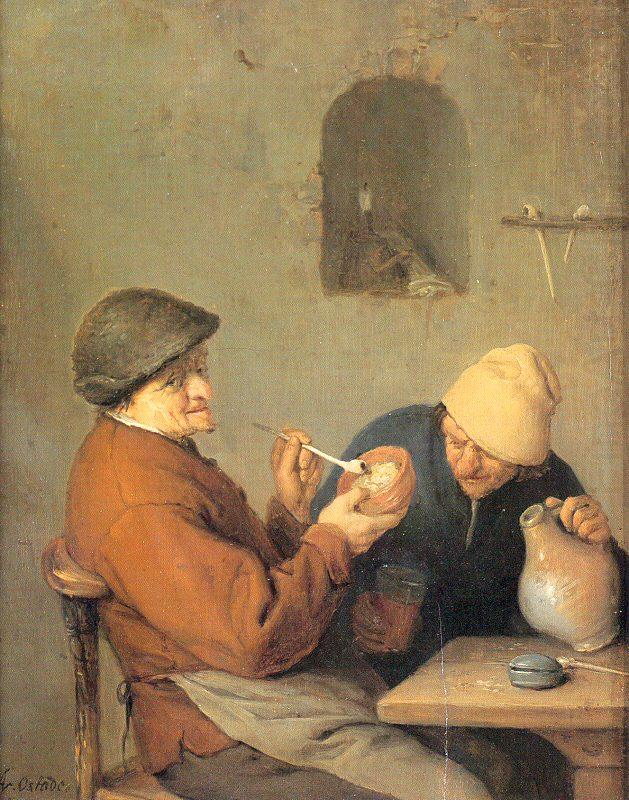 Ostade, Adriaen van The Drinker and the Smoker china oil painting image